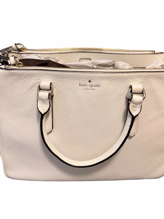 kate spade Handbags - NWOT Kate spade Cream Mulberry Leather Satchel & Kate Spade navy & cream wallet